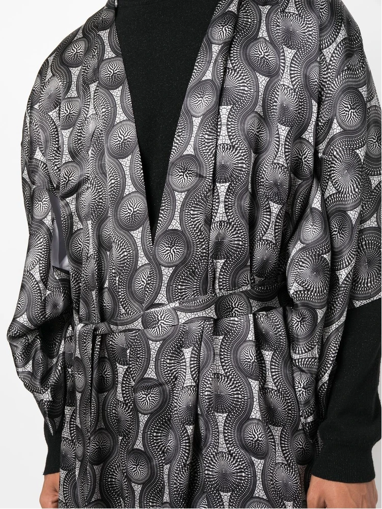 geometric-print tie-waist jacket alternative