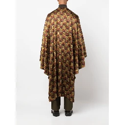 Printed Silk Kaftan In Yellow