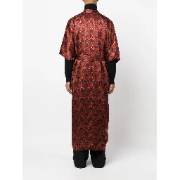 geometric-print tie-waist jacket