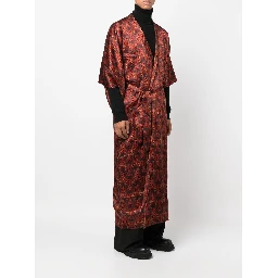 geometric-print tie-waist jacket