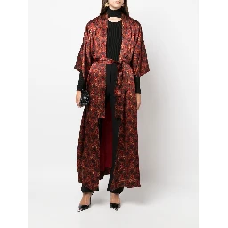 geometric-print tie-waist jacket