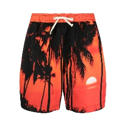 Printed Swimming Trunks In Orange