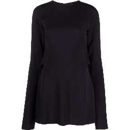 Flounced Mini Dress In Black