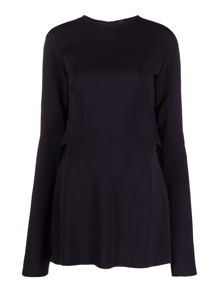 Flounced Mini Dress In Black