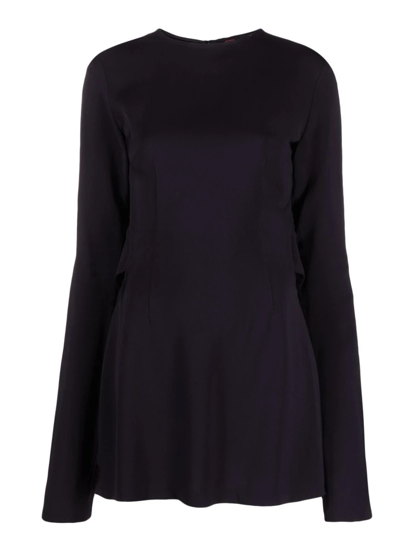 Flounced Mini Dress In Black