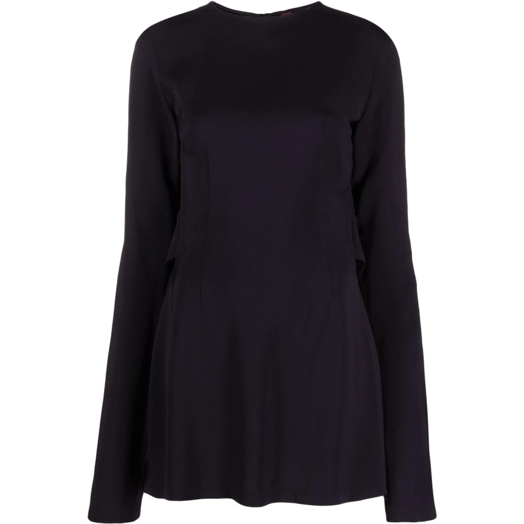 Flounced Mini Dress In Black