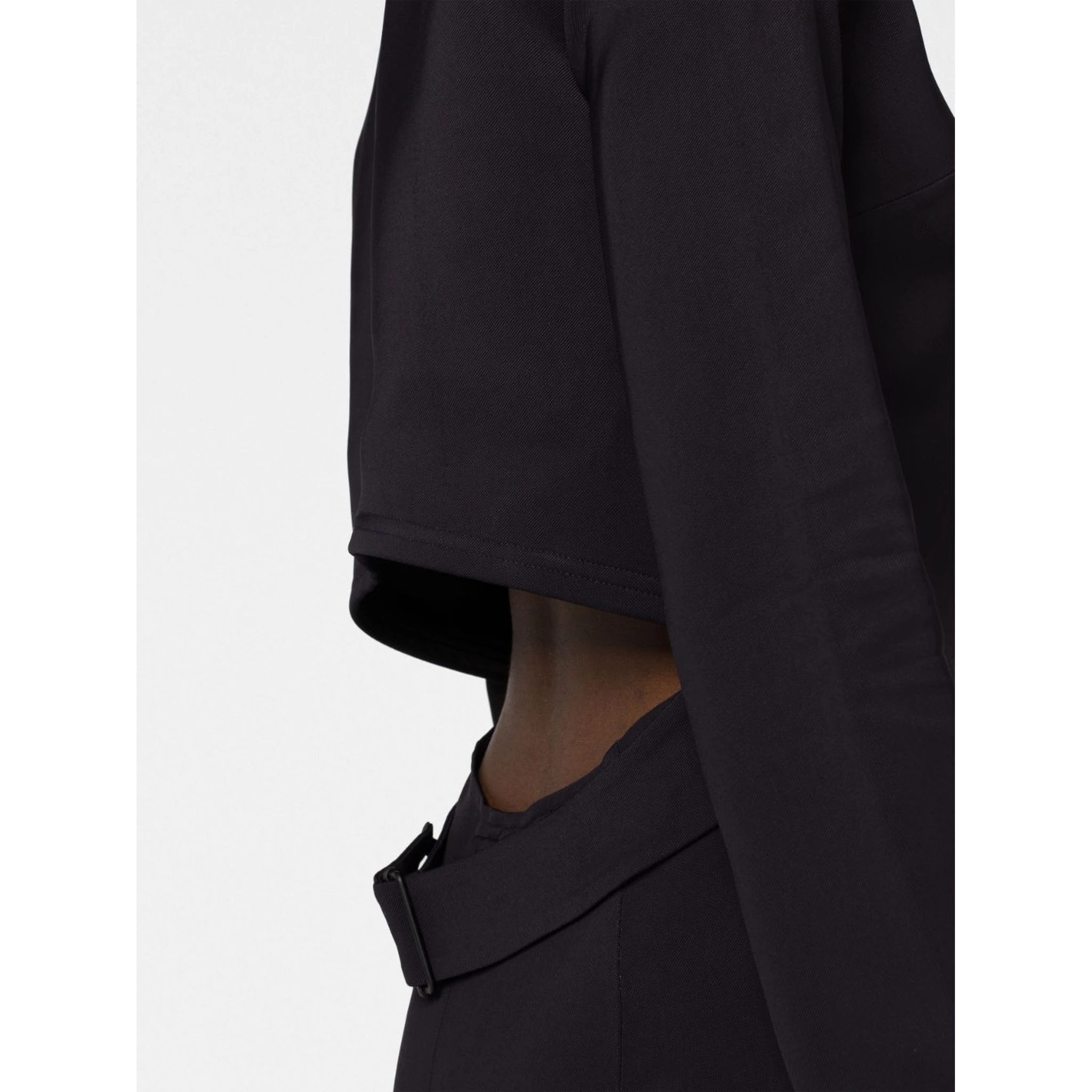 Flounced Mini Dress In Black