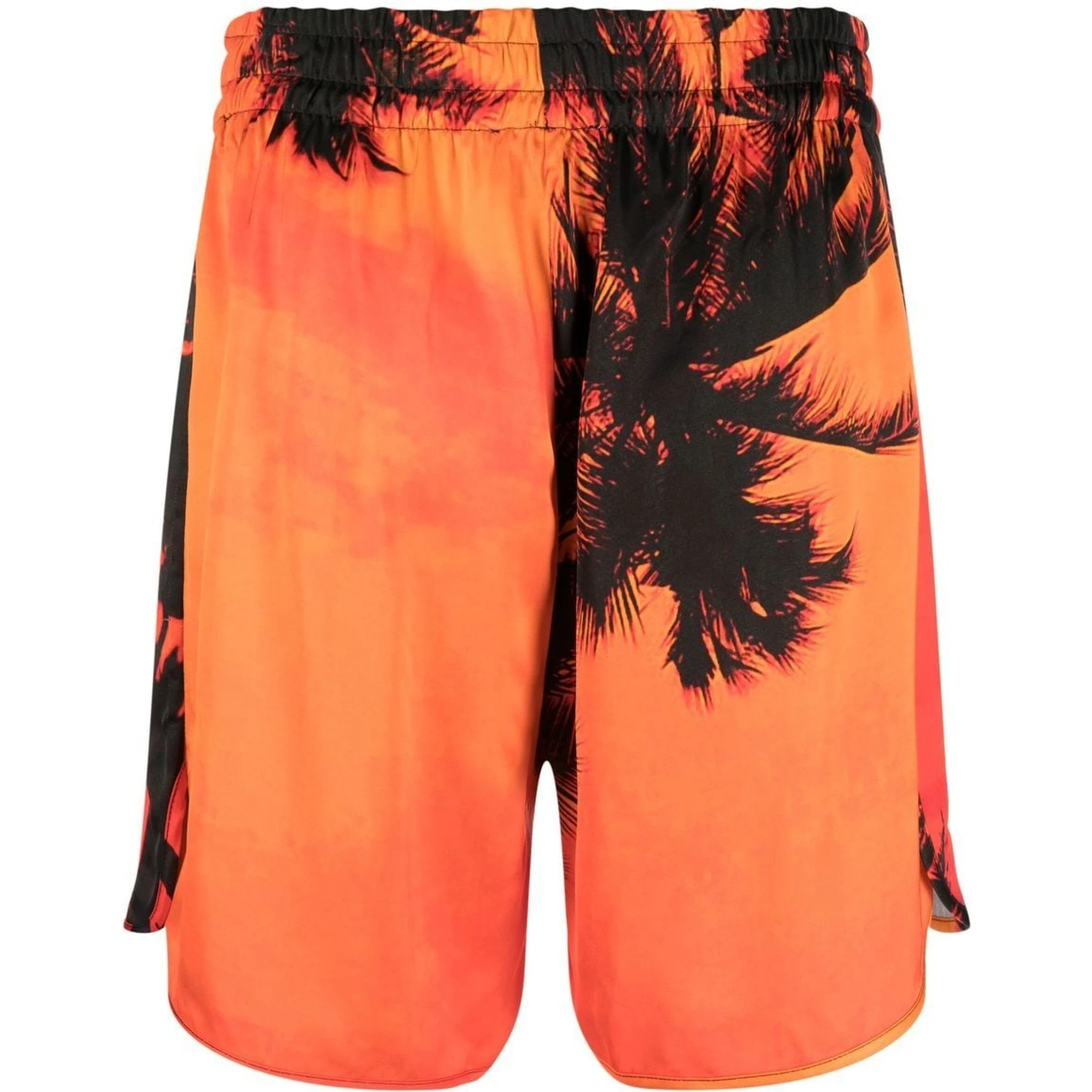 palm-tree print swim shorts