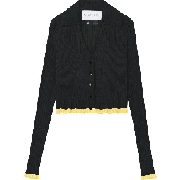 ribbed cropped cardigan