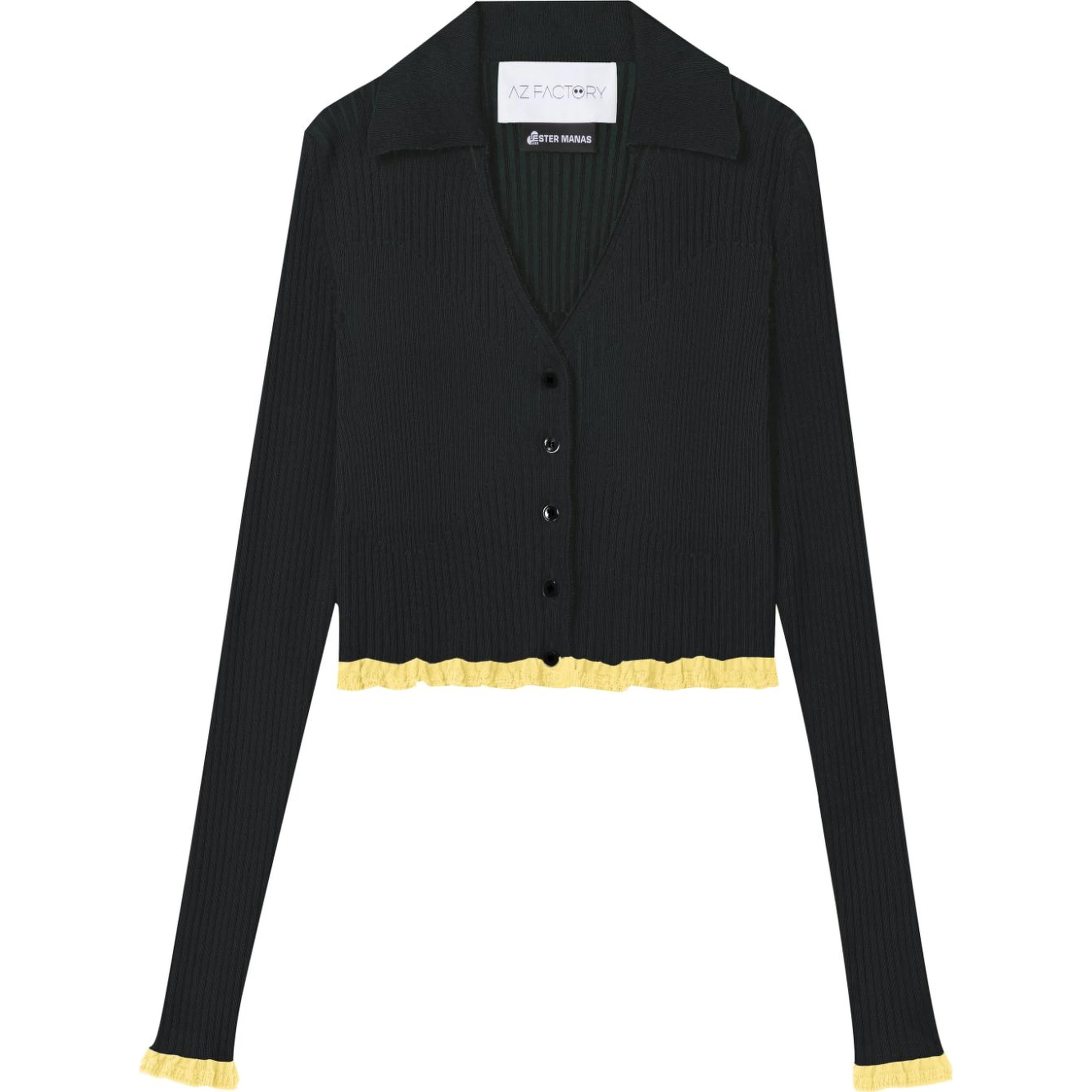 ribbed cropped cardigan