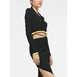 ribbed cropped cardigan