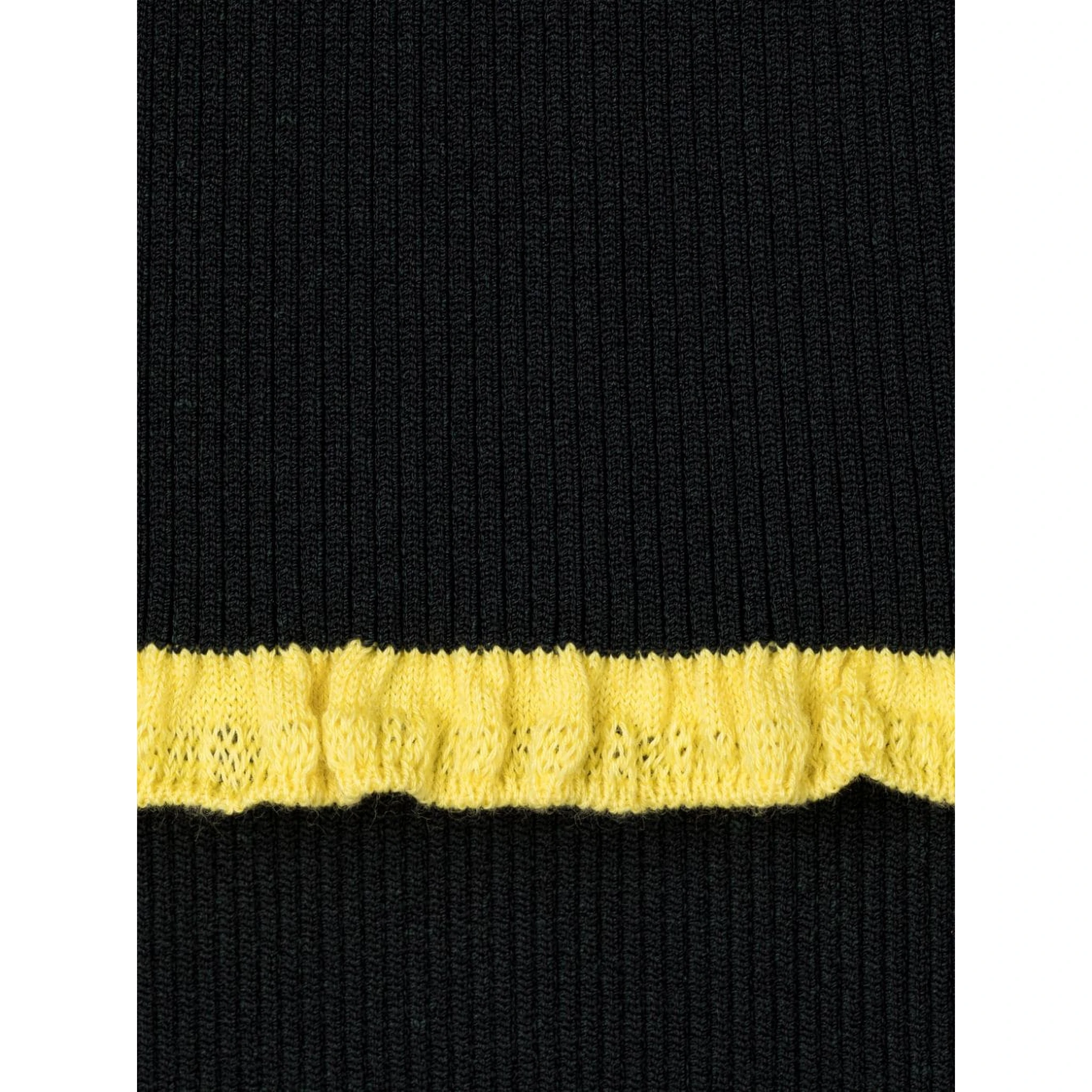 X Ester Manas V-neck Ribbed Midi Dress In Black Dark Green