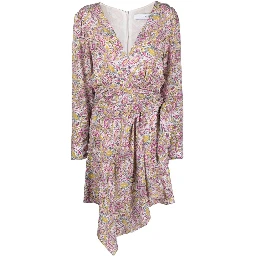 graphic-print wrap minidress