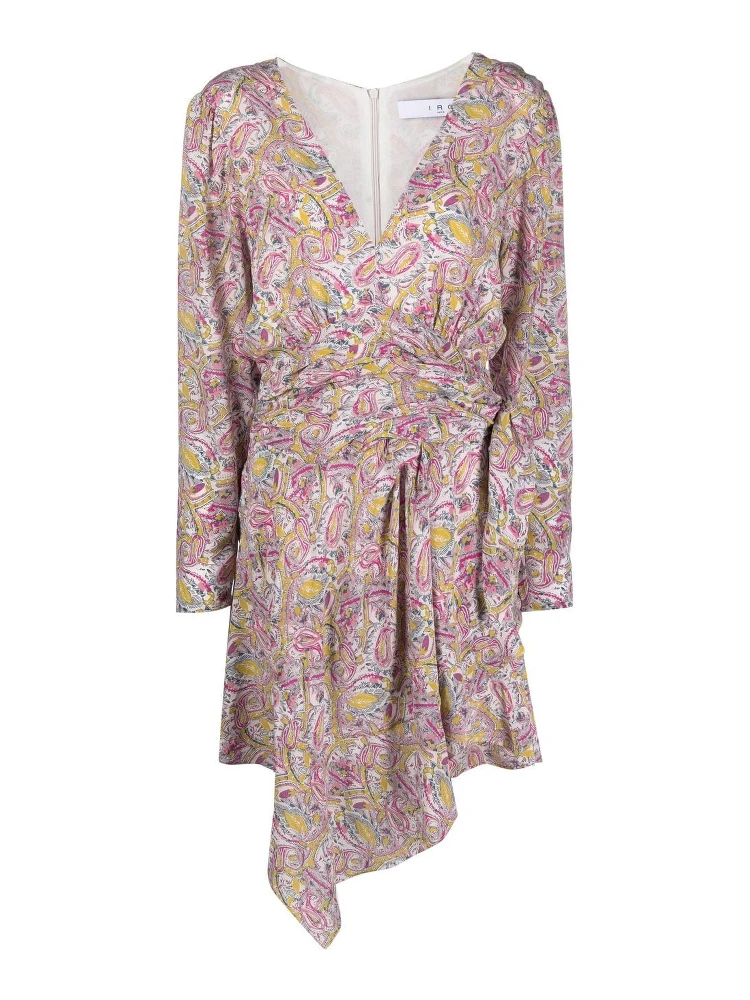 graphic-print wrap minidress