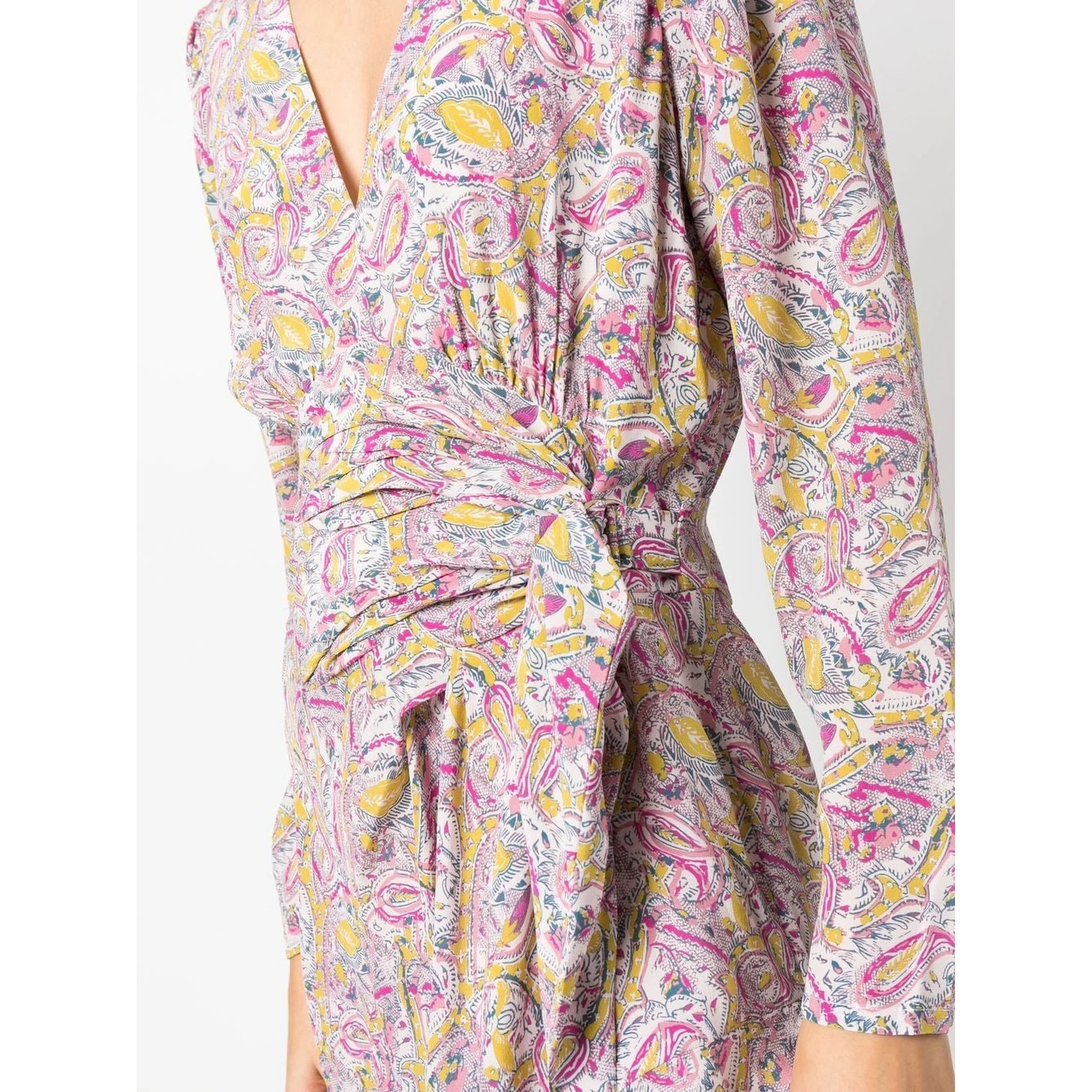 graphic-print wrap minidress