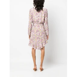 graphic-print wrap minidress