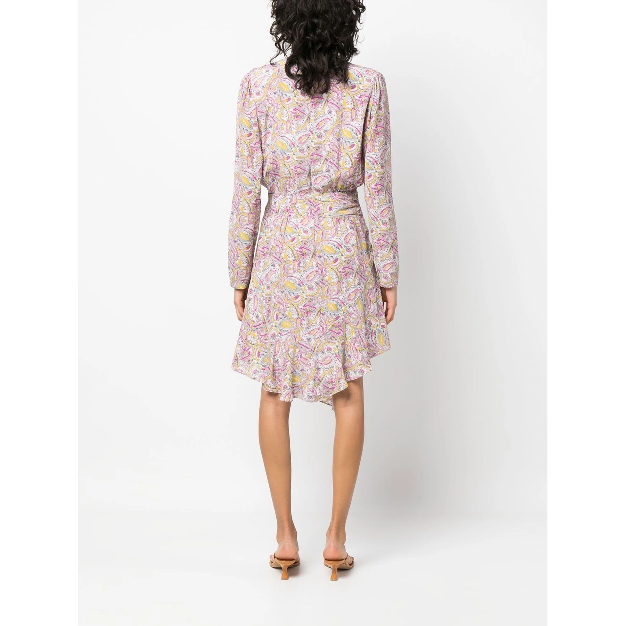 graphic-print wrap minidress