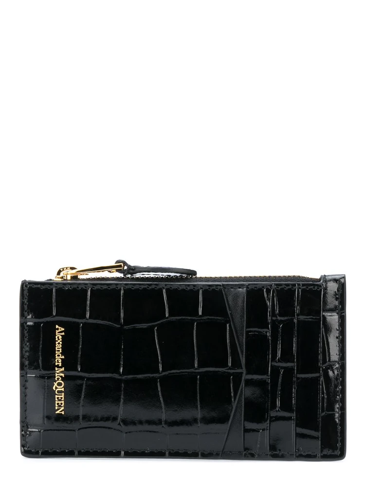 Skull Card Holder Pouch In Black alternative