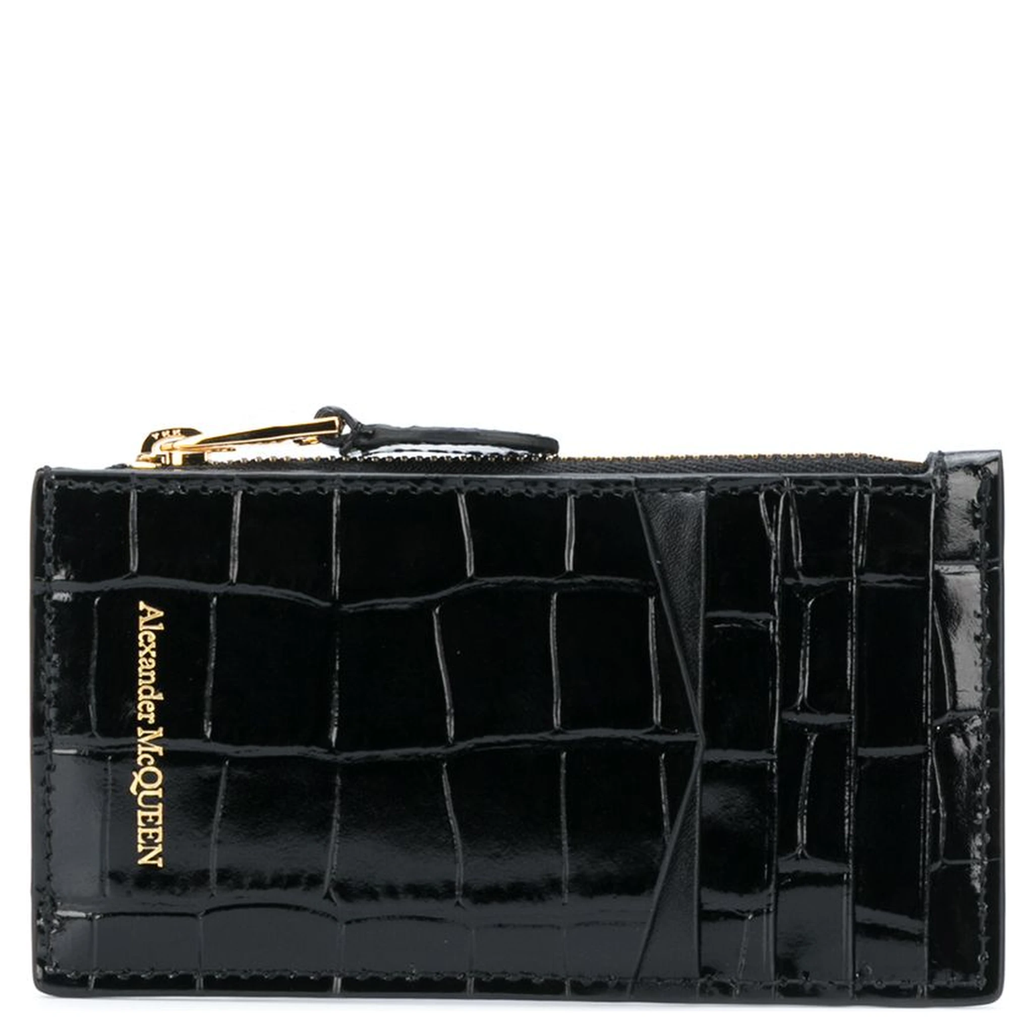 Skull Card Holder Pouch In Black