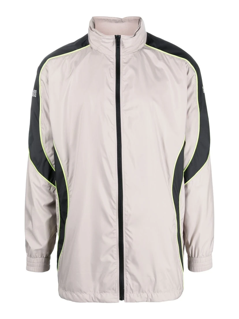 logo-print hooded jacket