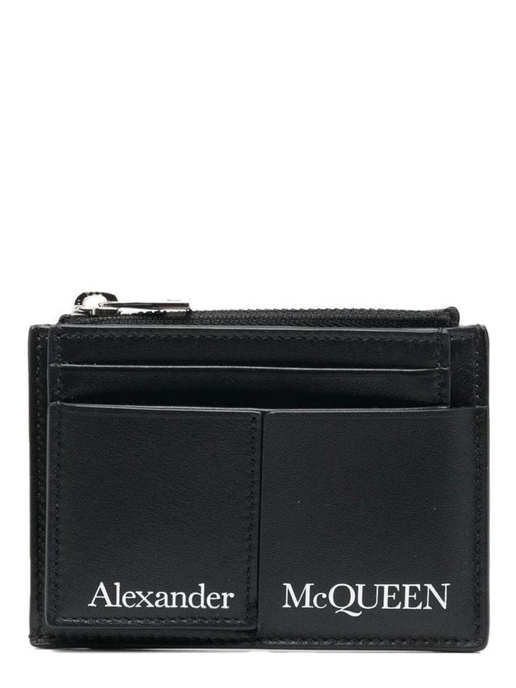 Logo-print Layered Cardholder In Black