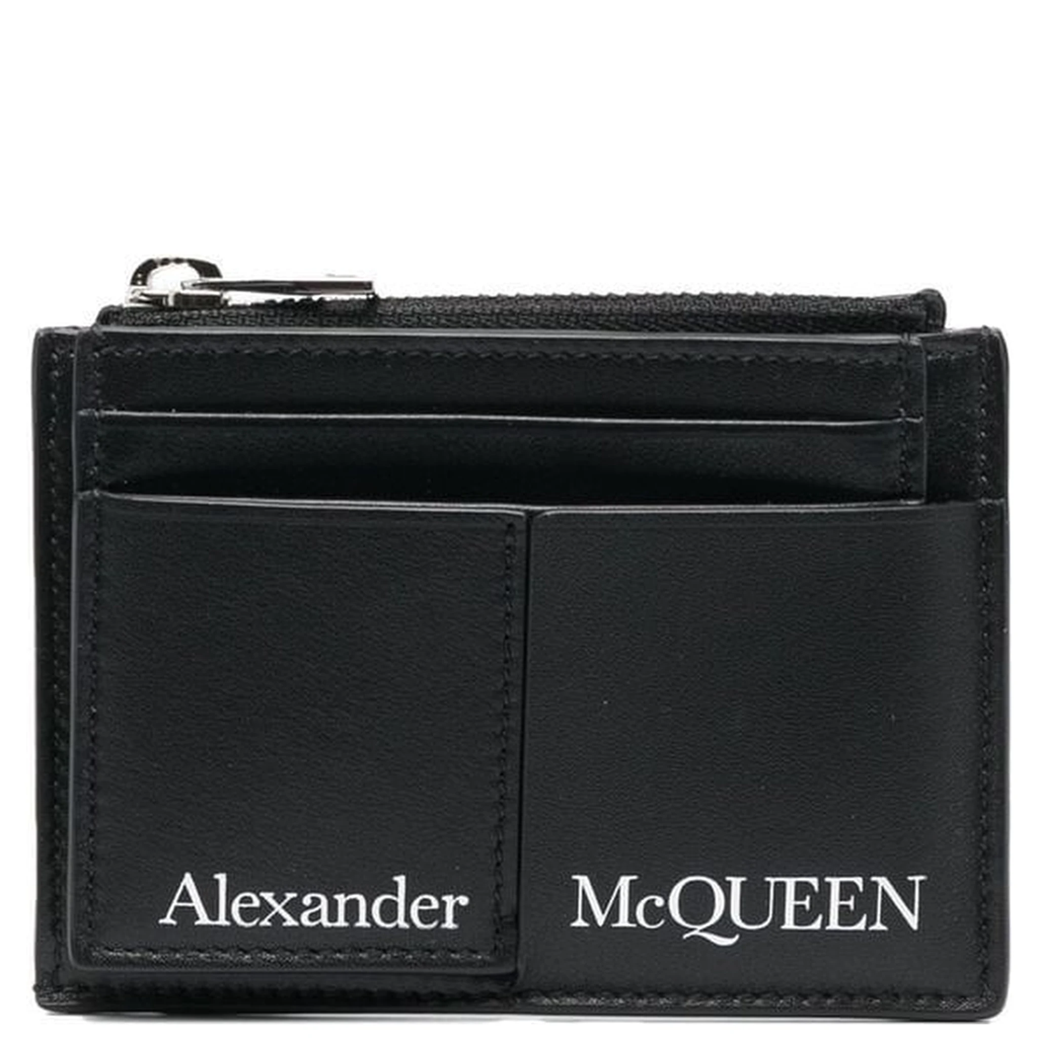 Logo-print Layered Cardholder In Black