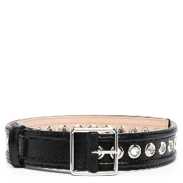 eyelet-detail leather belt