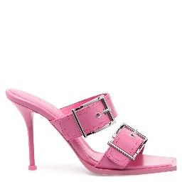 75mm buckled leather sandals