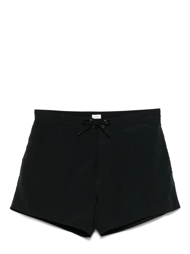Slim-fit Short-length Swim Shorts In Black