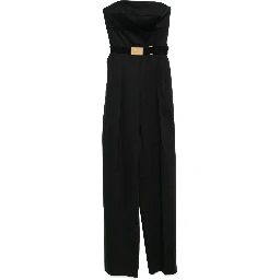 Long Jumpsuit Lace-up Back In Black