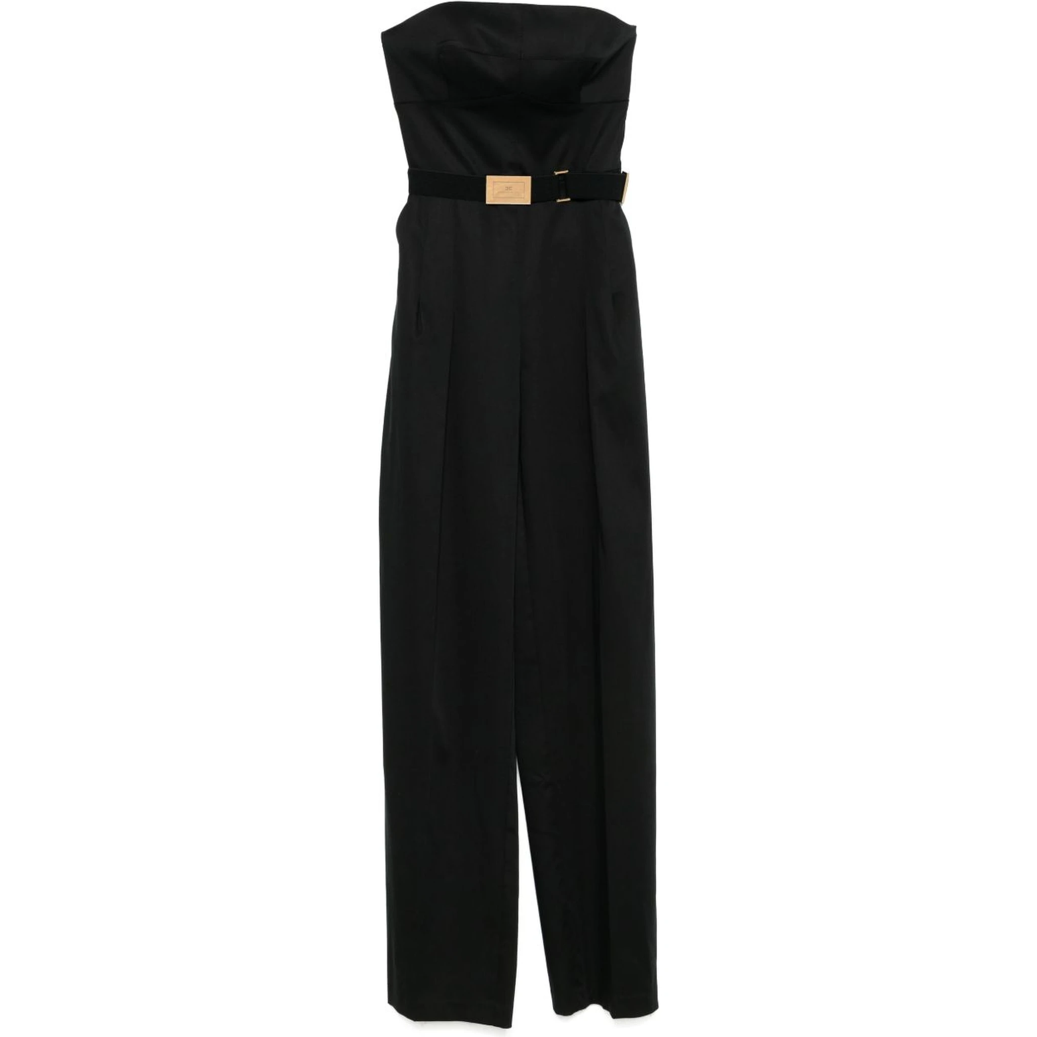 Long Jumpsuit Lace-up Back In Black