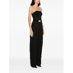 Long Jumpsuit Lace-up Back In Black