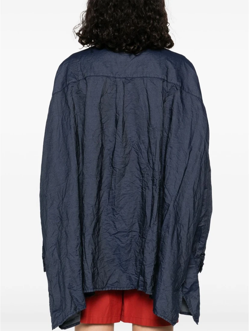 Pleat Detail Shirt In Animal Print