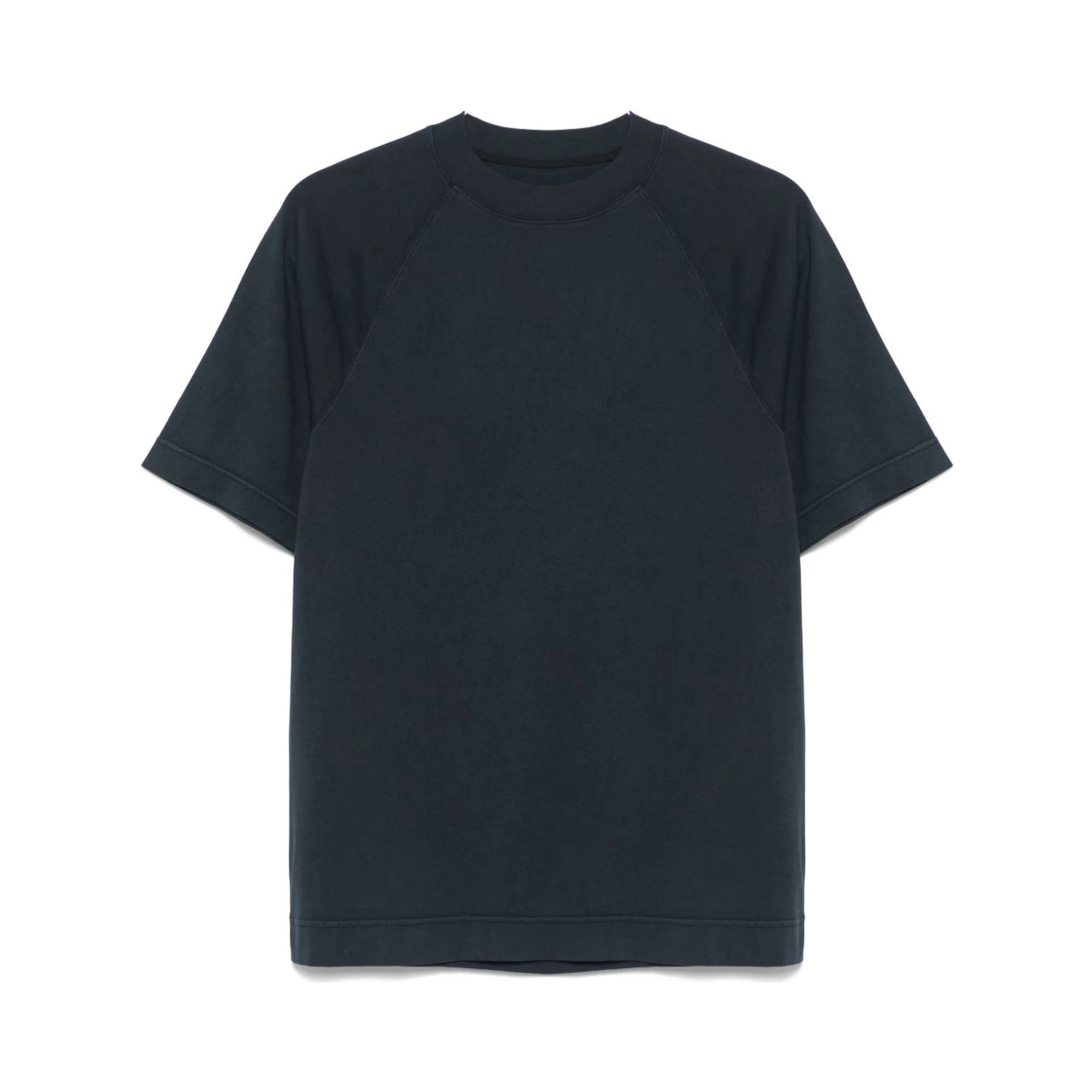 Crew Neck Cotton T-shirt In Black