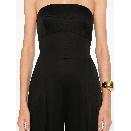 Long Jumpsuit Lace-up Back In Black