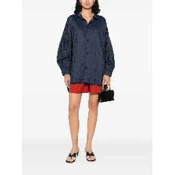 Pleat Detail Shirt In Animal Print