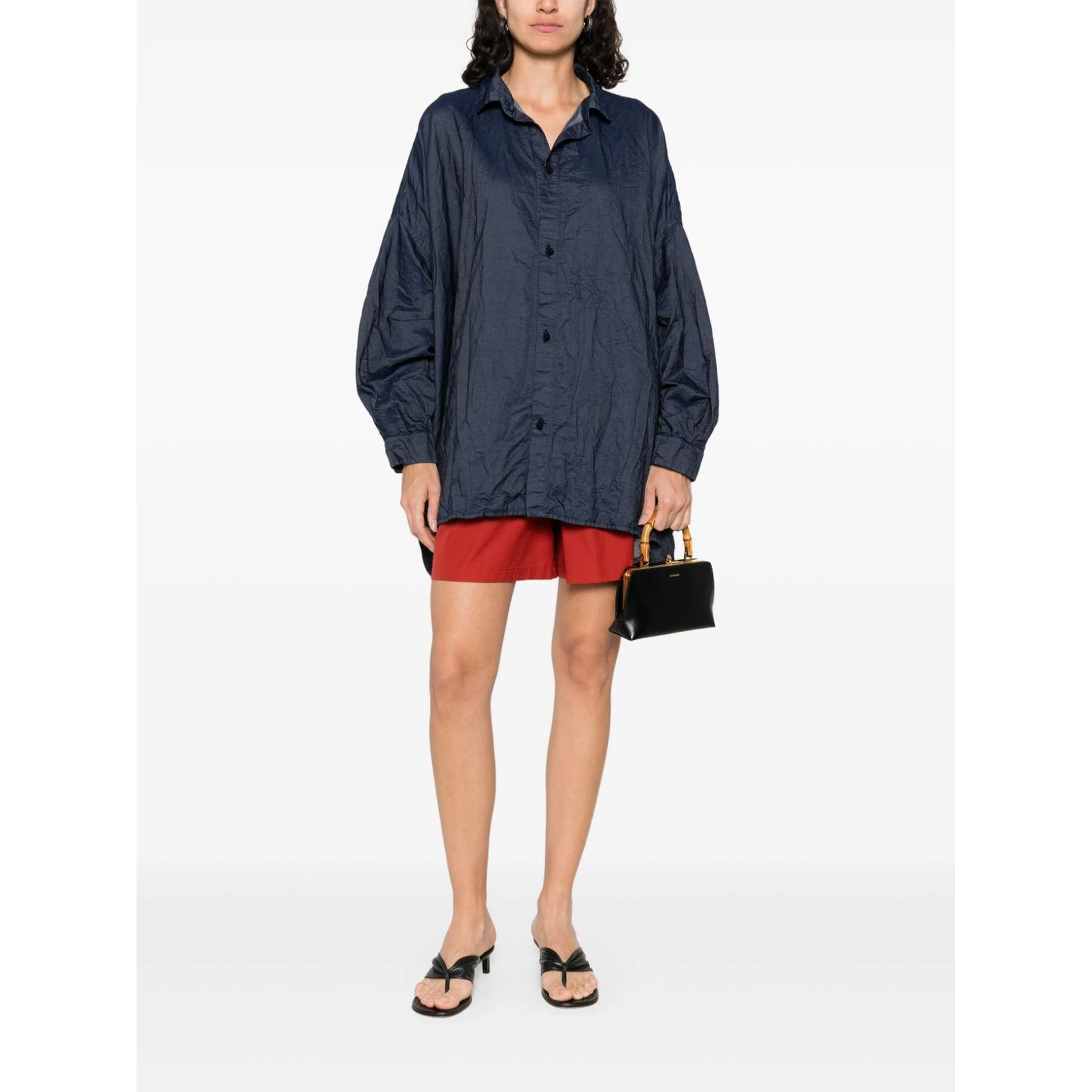 Pleat Detail Shirt In Animal Print