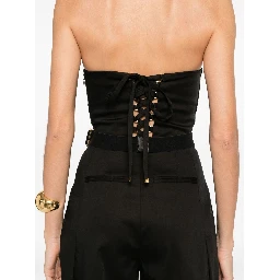 Long Jumpsuit Lace-up Back In Black