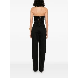 Long Jumpsuit Lace-up Back In Black