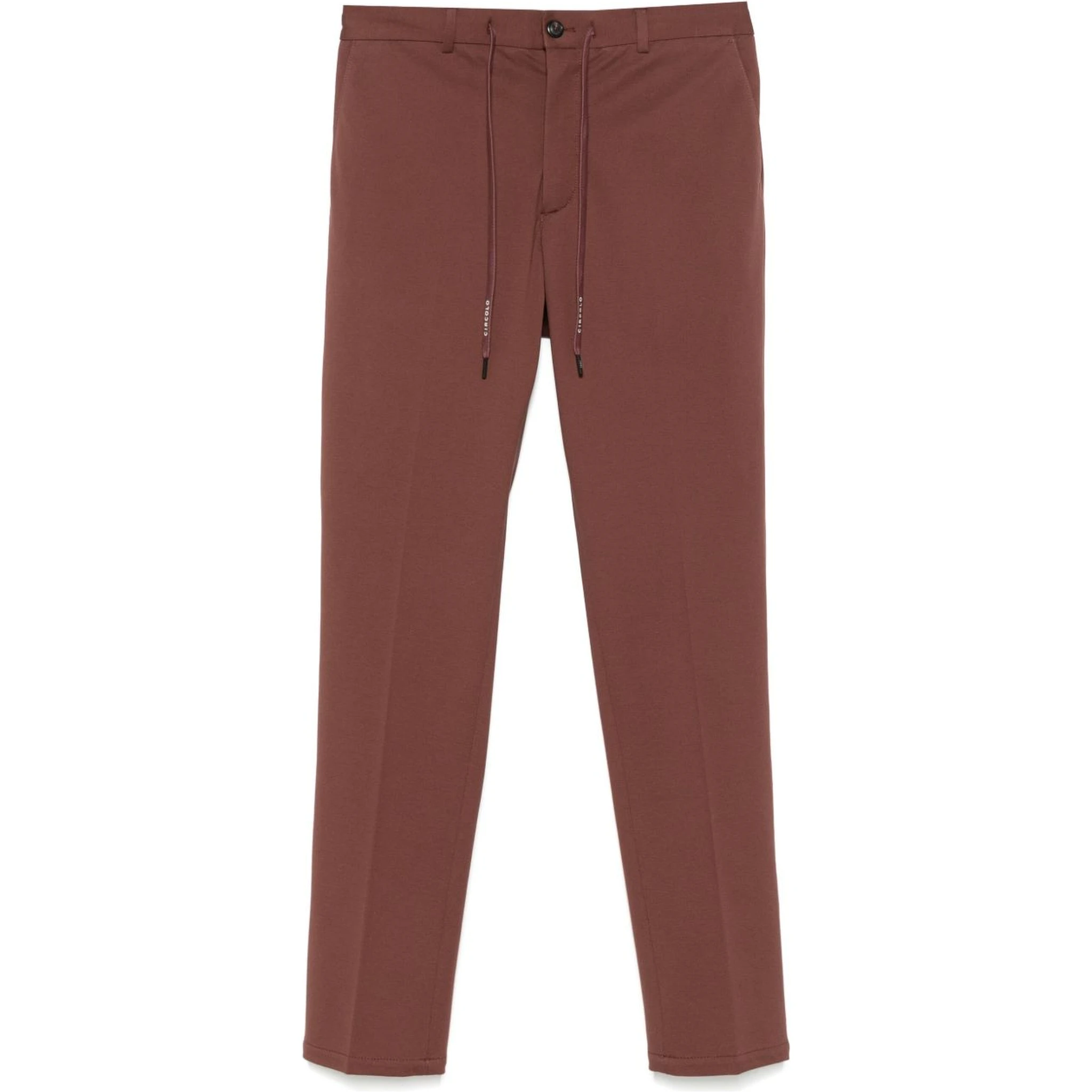 Cotton Trousers In Brown