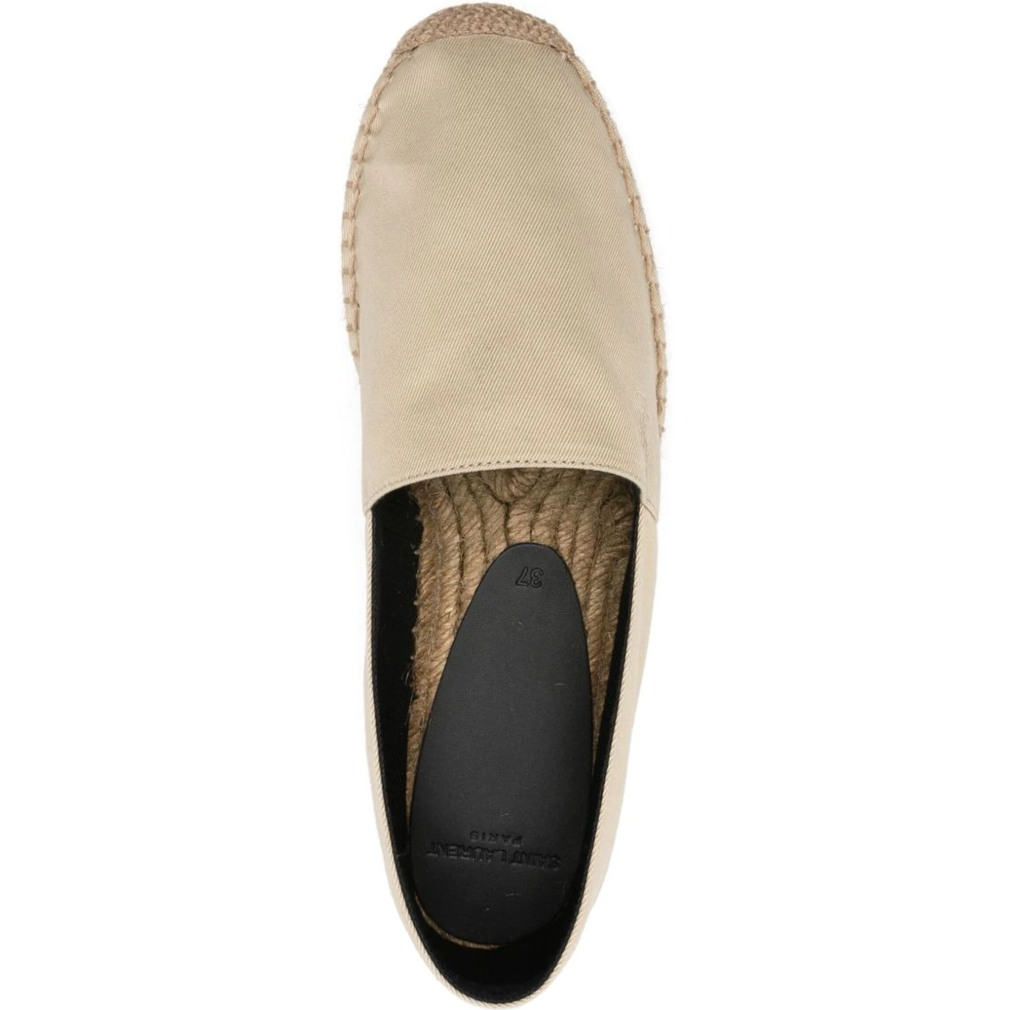 Cotton Ysl Slip-on Espadrilles In 9715 Biscuit