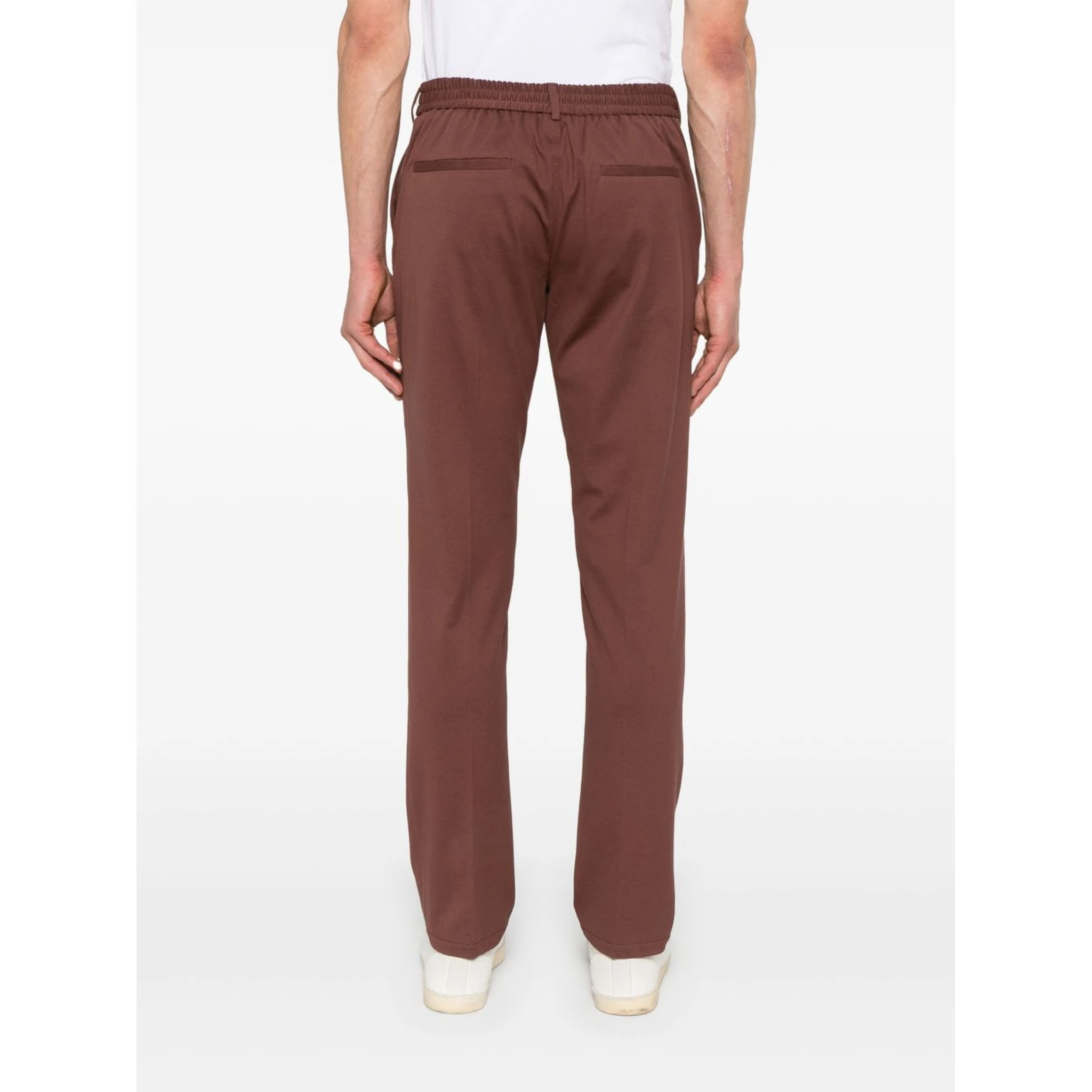 Cotton Trousers In Brown