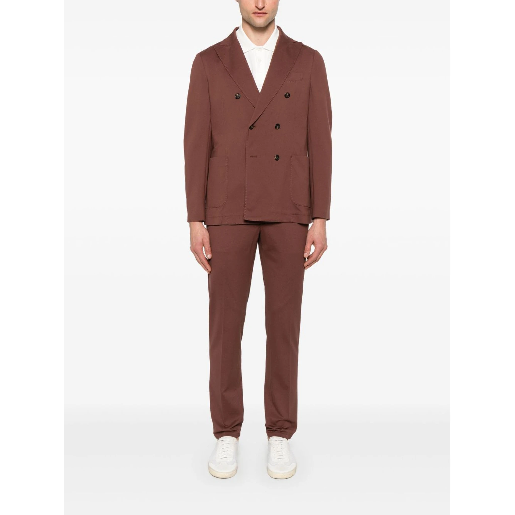 Cotton Trousers In Brown