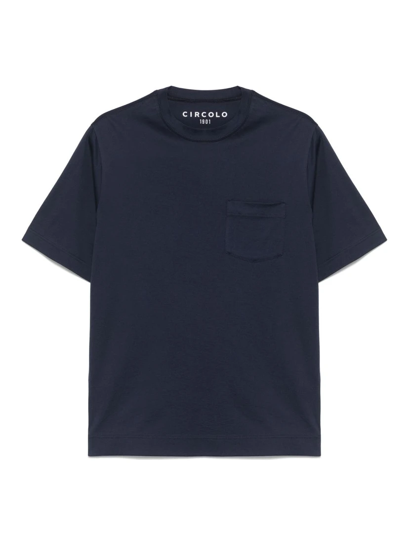 Pocket Crew Neck T-shirt In Blue