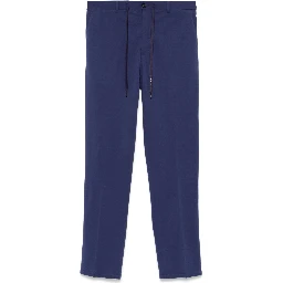 piqué-weave trousers