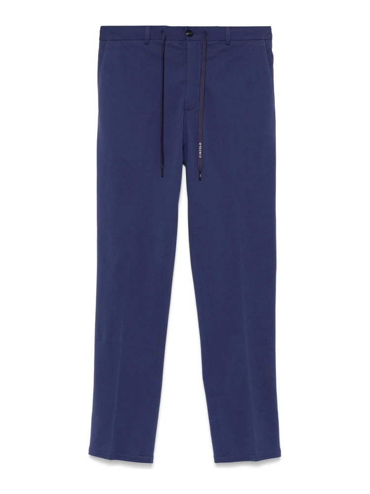 piqué-weave trousers