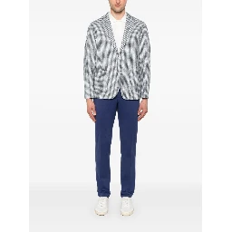 piqué-weave trousers