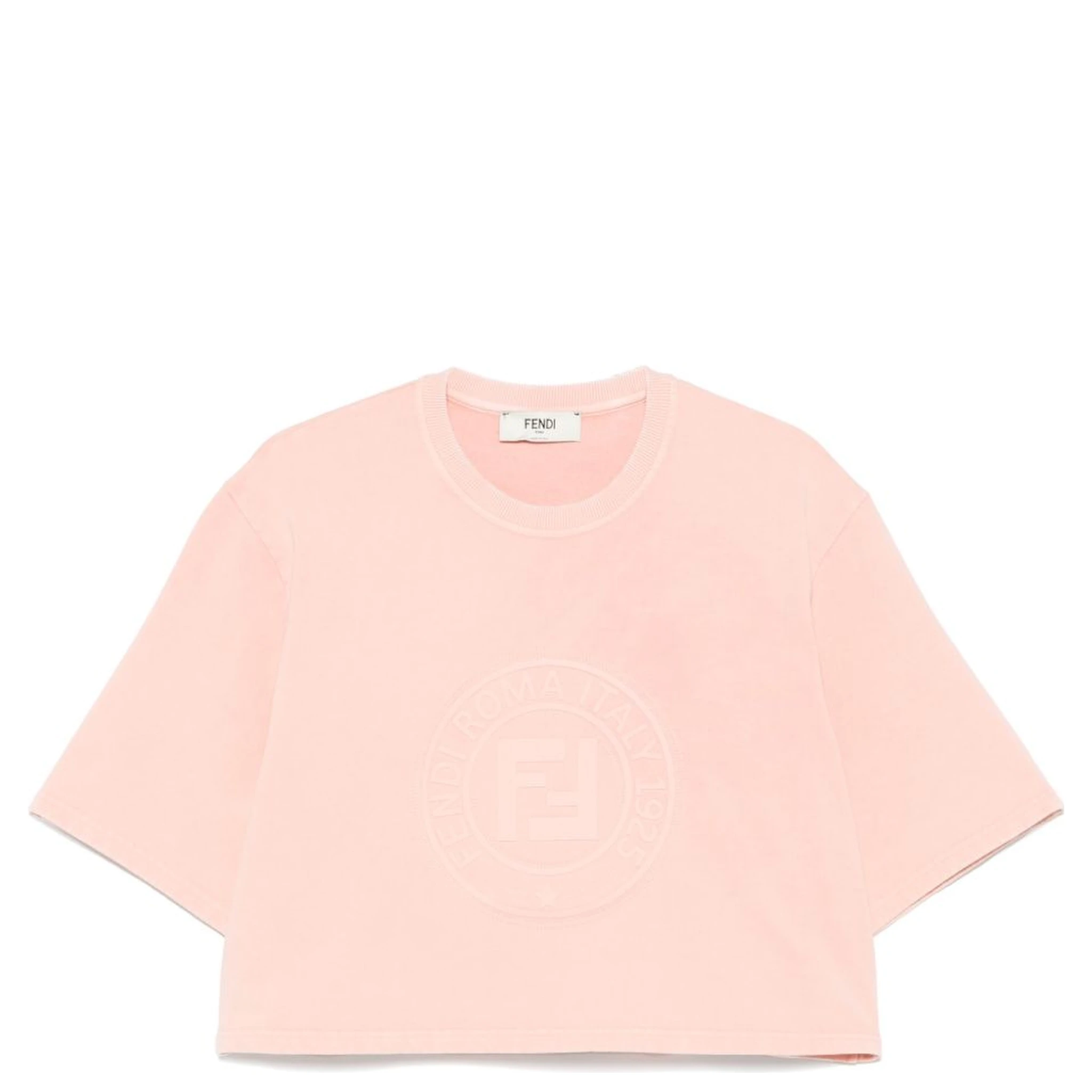 embossed-logo cotton top