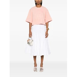 embossed-logo cotton top