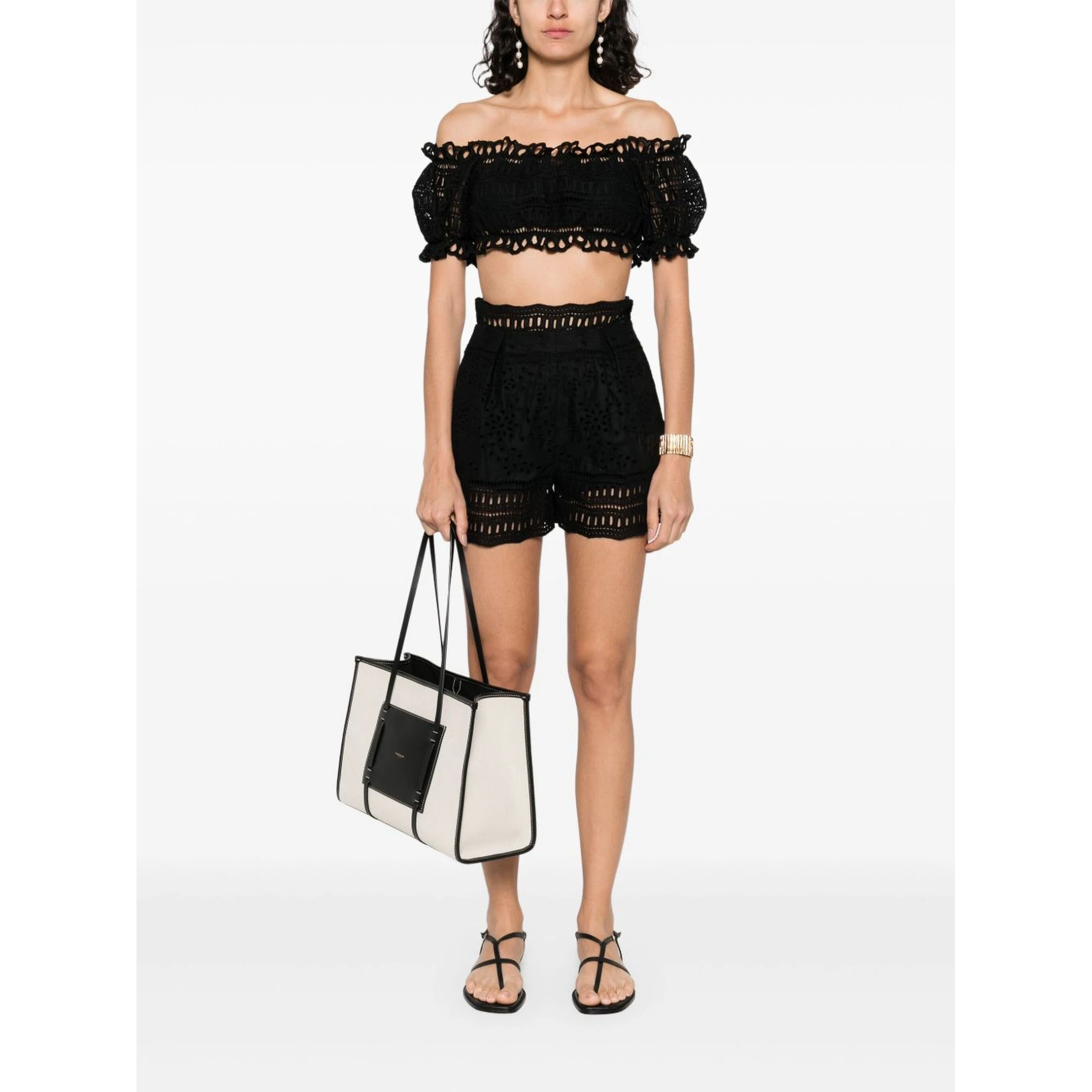 broderie-anglaise shorts